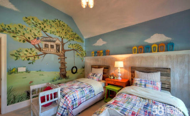 臥室中的墻體彩繪怎么做